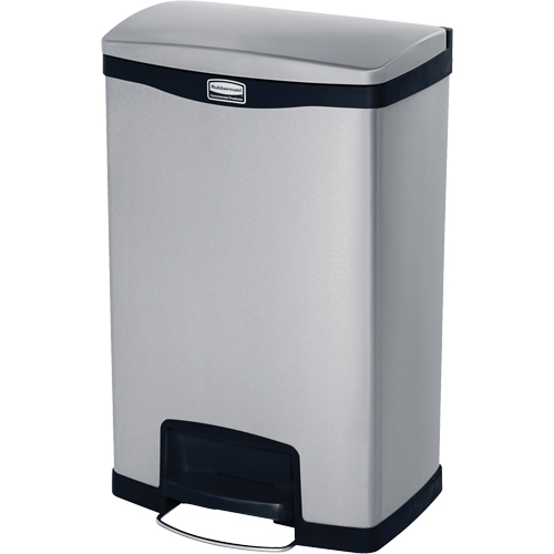 Slim Jim&reg; Waste Container, Stainless Steel, 13 US gal. Capacity Pathway Supply LP