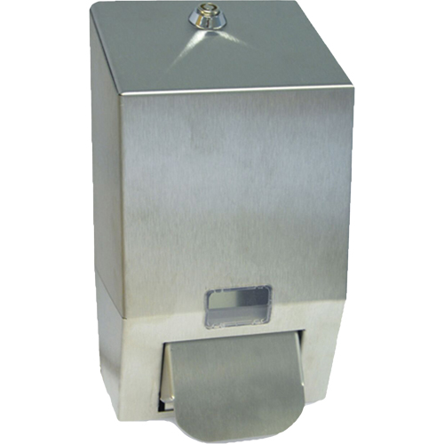 Stainless Steel Soap Dispenser, Push, 1000 ml Capacity, Cartridge Refill Format Pathway Supply LP