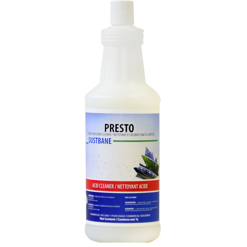 Nettoyant d&eacute;sinfectant &agrave; cuvettes Presto, 1 L, Bouteille Pathway Supply LP