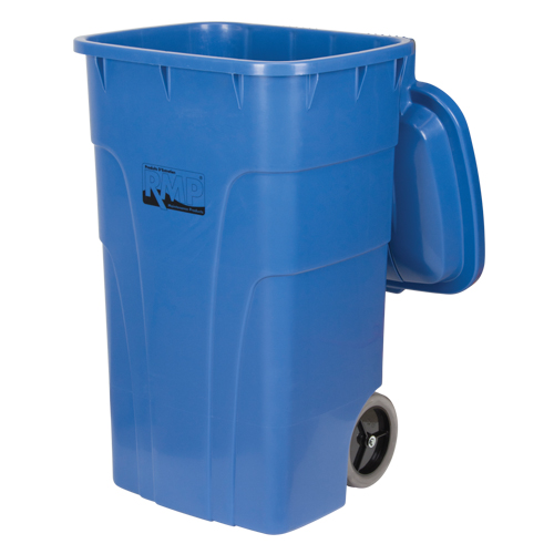 Roll Out Recycling Bin, Curbside, Polyethylene, 65 US gal. Pathway Supply LP