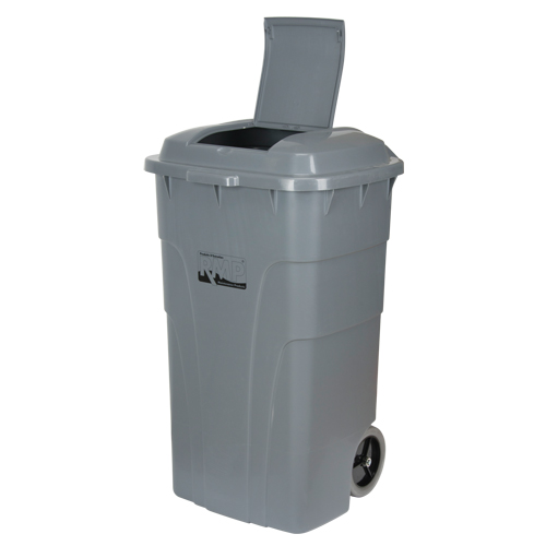 Roll Out Garbage Bin, Polyethylene, 65 US gal. Pathway Supply LP