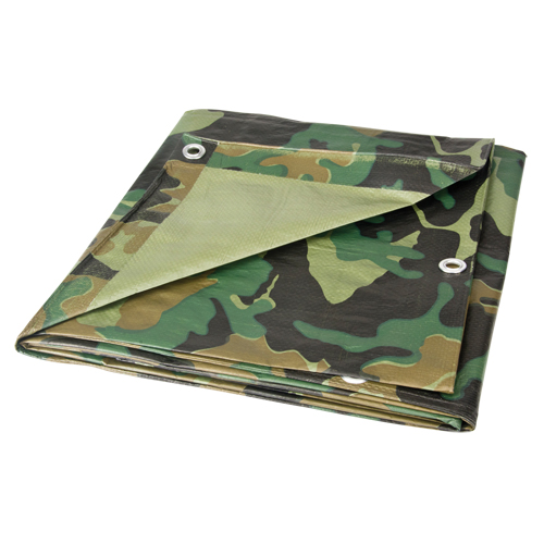 B&acirc;che, Robuste, Camouflage, 6' x 8' x 6 mils Pathway Supply LP