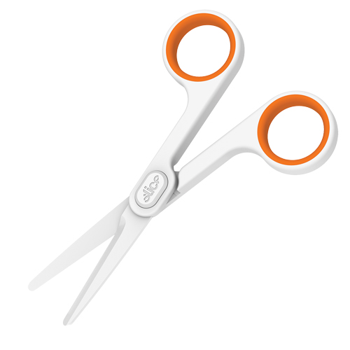 Slice Small Ceramic Scissors, 6", Rings Handle Pathway Supply LP