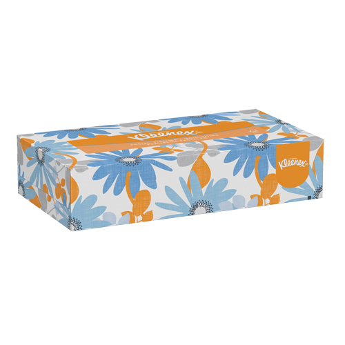 Kleenex&reg; Facial Tissue, 2 Ply, 8" L x 8-1/2" W, 125 Sheets/Box Pathway Supply LP