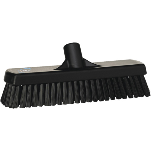 Deck & Wall Scrub Broom, Stiff Bristles, 12", Polyester, Black Pathway Supply LP