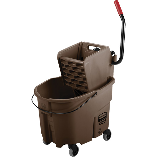 Ensemble de seau pour vadrouille et essoreuse WaveBrake, Pression lat&eacute;rale, 8,75 gal. US (35 pintes), Brun Pathway Supply LP