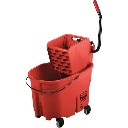 Ensemble de seau pour vadrouille et essoreuse WaveBrake, Pression lat&eacute;rale, 8,75 gal. US (35 pintes), Rouge Pathway Supply LP