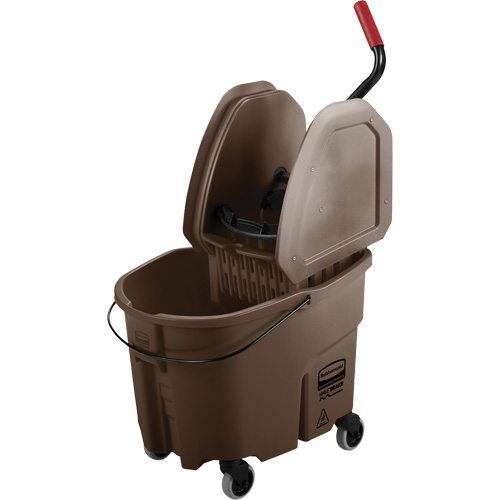 Ensemble de seau pour vadrouille et essoreuse WaveBrake, Pression vers le bas, 8,75 gal. US (35 pintes), Brun Pathway Supply LP