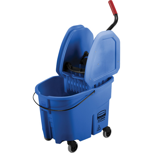 Ensemble de seau pour vadrouille et essoreuse WaveBrake, Pression vers le bas, 8,75 gal. US (35 pintes), Bleu Pathway Supply LP