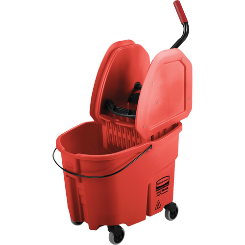 WaveBrake&reg; Mop Bucket & Wringer Combo Pack, Down Press, 8.75 US Gal.(35 Quart), Red Pathway Supply LP