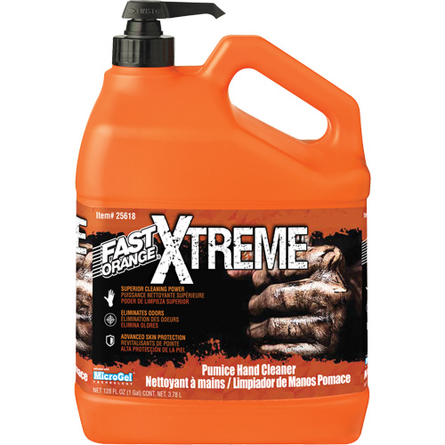 Xtreme Professional Grade Hand Cleaner, Pumice, 3.78 L, Pump Bottle, Orange Pathway Supply LP