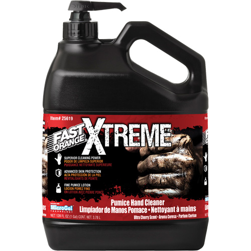 Nettoyant professionnel pour les mains Xtreme, Pierre ponce, 3,78 L, Bouteille &agrave; pompe, Cerise Pathway Supply LP