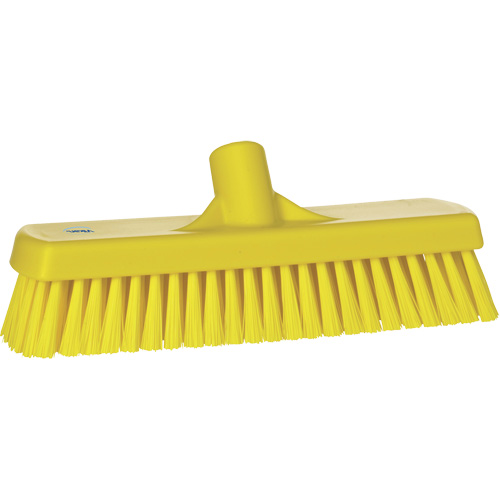 Brosse &agrave; r&eacute;curer pour planchers et murs, Crins Ferme, 12", Polyester, Jaune Pathway Supply LP