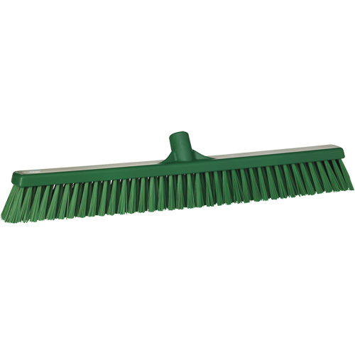 Combo Bristle Push Broom, Coarse/Fine Bristles, 24", Polyester, Green Pathway Supply LP