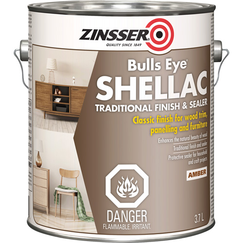 Scellant &agrave; la gomme-laque Zinsser Bulls Eye, Ambr&eacute;e, 3,7 L Pathway Supply LP