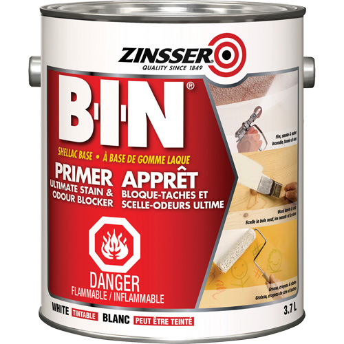 Appr&ecirc;t-scellant &agrave; base de gomme-laque B-I-N, 3,7 L, Gallon, Blanc teintable Pathway Supply LP