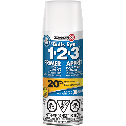 Appr&ecirc;t &agrave; base d'eau Bulls Eye 1-2-3, Canette a&eacute;rosol, Blanc Pathway Supply LP