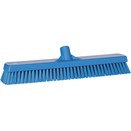 Brosse &agrave; r&eacute;curer pour planchers et murs, Crins Ferme, 19", Polyester, Bleu Pathway Supply LP