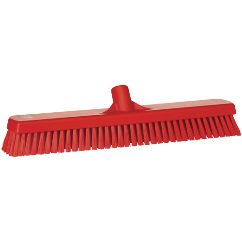 Brosse &agrave; r&eacute;curer pour planchers et murs, Crins Ferme, 19", Polyester, Rouge Pathway Supply LP