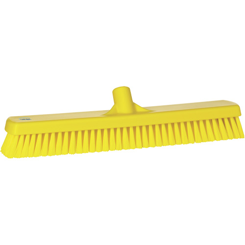 Brosse &agrave; r&eacute;curer pour planchers et murs, Crins Ferme, 19", Polyester, Jaune Pathway Supply LP