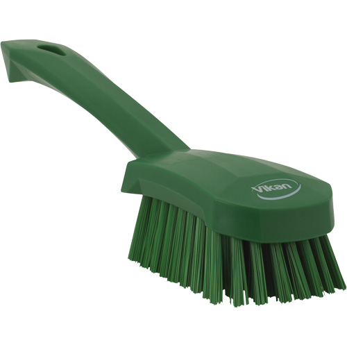 Brosse &agrave; r&eacute;curer avec manche court, Soies Ferme, Longueur de 10", Vert Pathway Supply LP