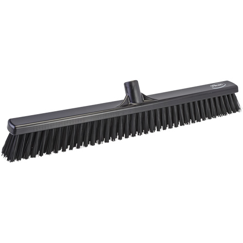 T&ecirc;te de balai-brosse &agrave; soies combin&eacute;es, Crins Cors&eacute;/Fin, 24", Polyester, Noir Pathway Supply LP