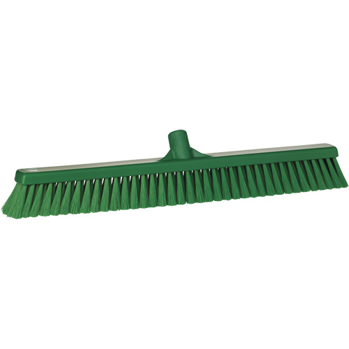 Small Particle Push Broom Head, Fine Bristles, 24", Polyester, Green Pathway Supply LP