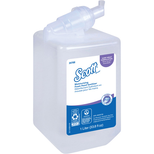 Scott&reg; Control Super Moisturizing Foam Hand Sanitizer, 1000 ml, Cartridge Refill, 70% Alcohol Pathway Supply LP