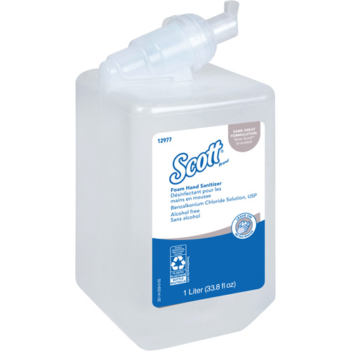 D&eacute;sinfectant en mousse sans alcool pour les mains Essential de Scott, 1000 ml, Cartouche de recharge, 0% alcool Pathway Supply LP