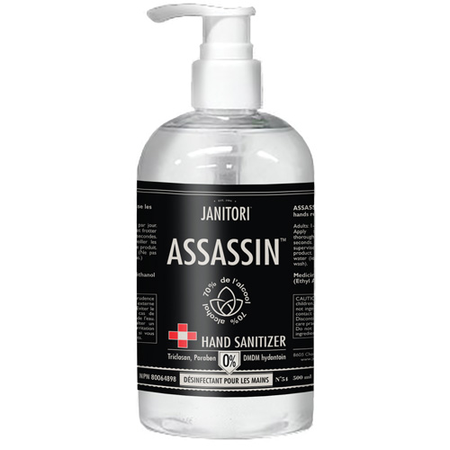 54 Assassin Hand Sanitizer, 500 ml, Pump Bottle, 70% Alcohol Pathway Supply LP