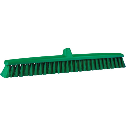 ColorCore Push Broom, Fine Bristles, 24", Polypropylene, Green Pathway Supply LP