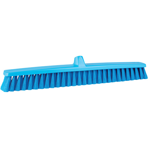ColorCore Push Broom, Fine Bristles, 24", Polypropylene, Blue Pathway Supply LP
