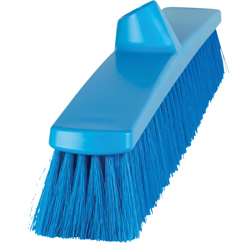 ColorCore Push Broom, Fine Bristles, 24", Polypropylene, Blue Pathway Supply LP