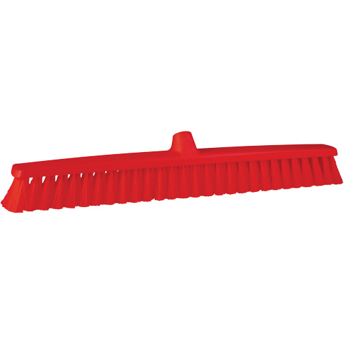 ColorCore Push Broom, Fine Bristles, 24", Polypropylene, Red Pathway Supply LP