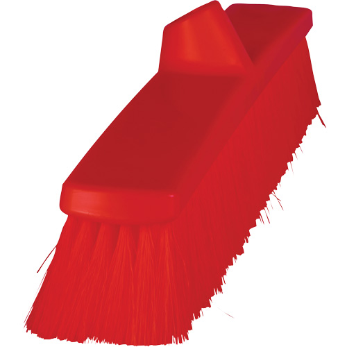 ColorCore Push Broom, Fine Bristles, 24", Polypropylene, Red Pathway Supply LP