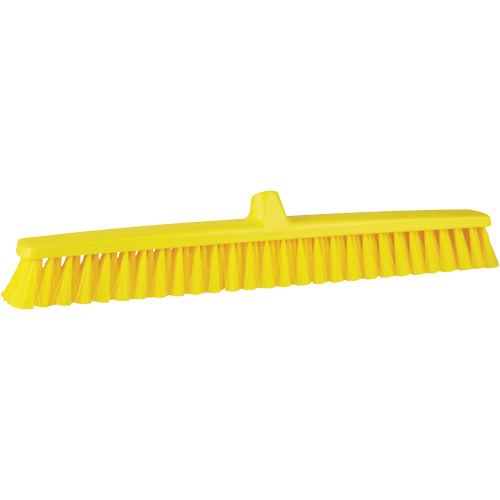 ColorCore Push Broom, Fine Bristles, 24", Polypropylene, Yellow Pathway Supply LP