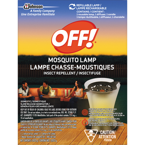 OFF! PowerPad&reg; Mosquito Repellent Lamp, DEET Free, Lamp, 0.822 g Pathway Supply LP