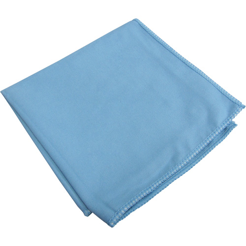 Chiffons sp&eacute;cialis&eacute;s pour vitres et miroirs, Microfibre, Bleu Pathway Supply LP