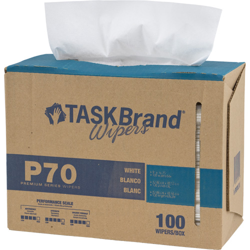 TaskBrand&reg; P70 Premium Series Wipers, Heavy-Duty, 16-3/4" L x 8-1/4" W Pathway Supply LP