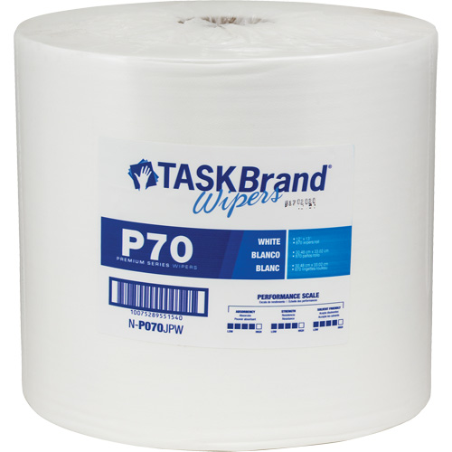 Chiffons de premi&egrave;re qualit&eacute; P70 TaskBrand, Robuste, 13" lo x 12" la Pathway Supply LP