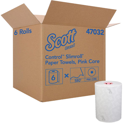 Serviettes Slimroll* de Scott en rouleau dur, 1 pli, Standard, 580' lo Pathway Supply LP