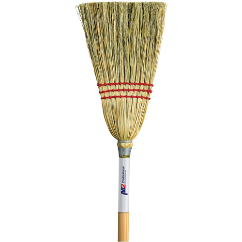 Lobby Corn Broom, 3-String, Wood Handle Pathway Supply LP