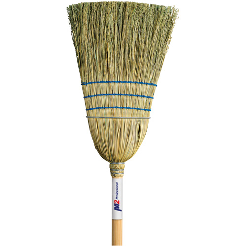 Heavy-Duty Corn Broom, 3-String, Wood Handle Pathway Supply LP