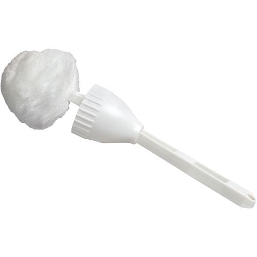 Lavette &agrave; cuvettes avec coupelle, 14-1/2" l, Soies Acrylique, Blanc Pathway Supply LP