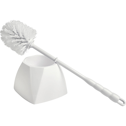 Bowl Brush with Caddy, 15-1/2" L, Polypropylene Bristles, White Pathway Supply LP