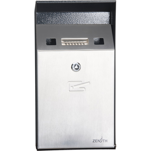 Cendrier, Montage mural, Acier inoxydable, Capacit&eacute; 1 Litre, Hauteur 11-4/5" Pathway Supply LP