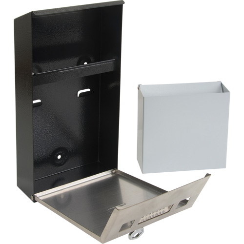 Cendrier, Montage mural, Acier inoxydable, Capacit&eacute; 1 Litre, Hauteur 11-4/5" Pathway Supply LP