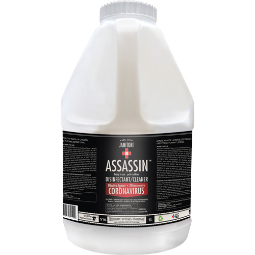 Janitori Assassin Ready-to-Use Disinfectant Cleaner, 4 L, Jug Pathway Supply LP