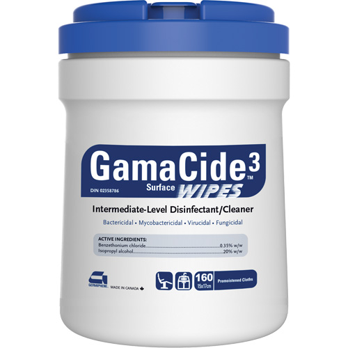D&eacute;sinfectant pour surfaces multiples GermiCide3, 160 lingettes Pathway Supply LP