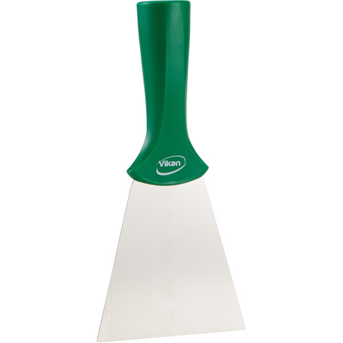 Handle-Mounted Stainless Steel Scraper, Green, 4" W x 8" L Pathway Supply LP